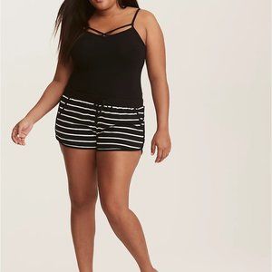 SLEEP STRIPED DRAWSTRING SHORT